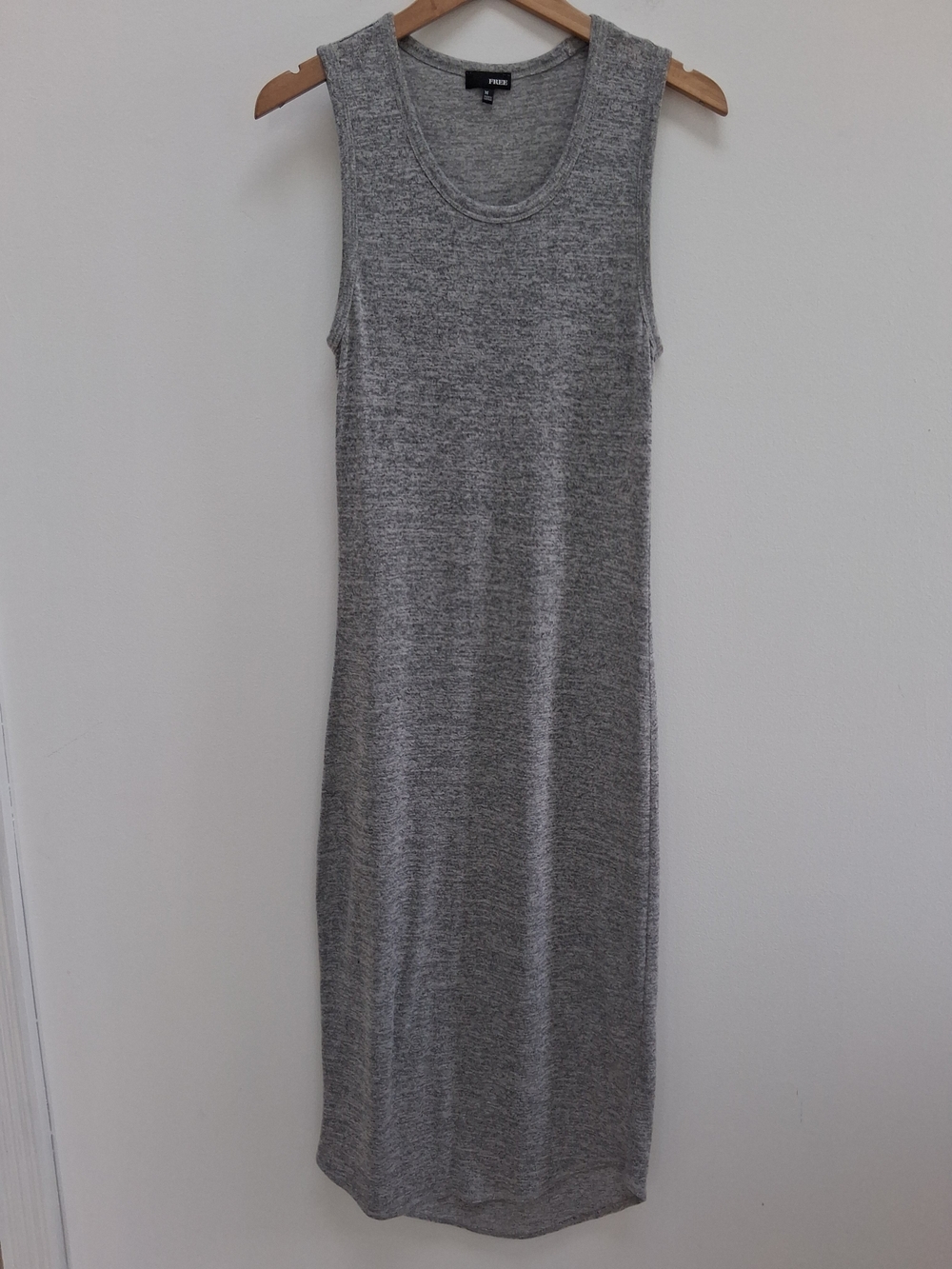 Aritzia Wilfred Free Bruni Gray Sleeveless  Maxi Dress Size Medium Boho Casual